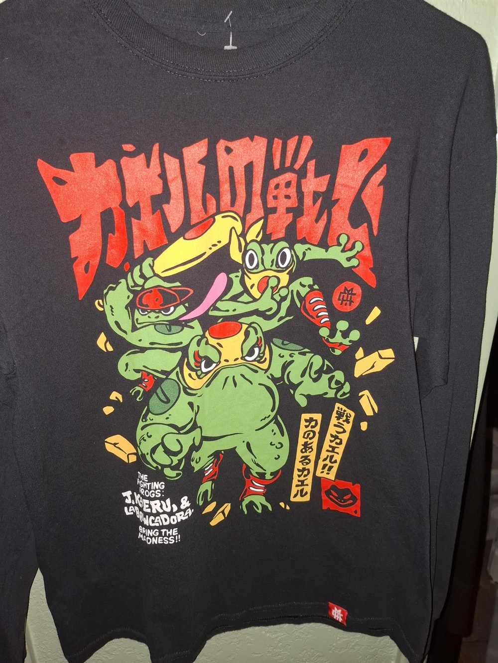 FIGHTING FROGS' long-sleeve graphic shirt from Madness and Company